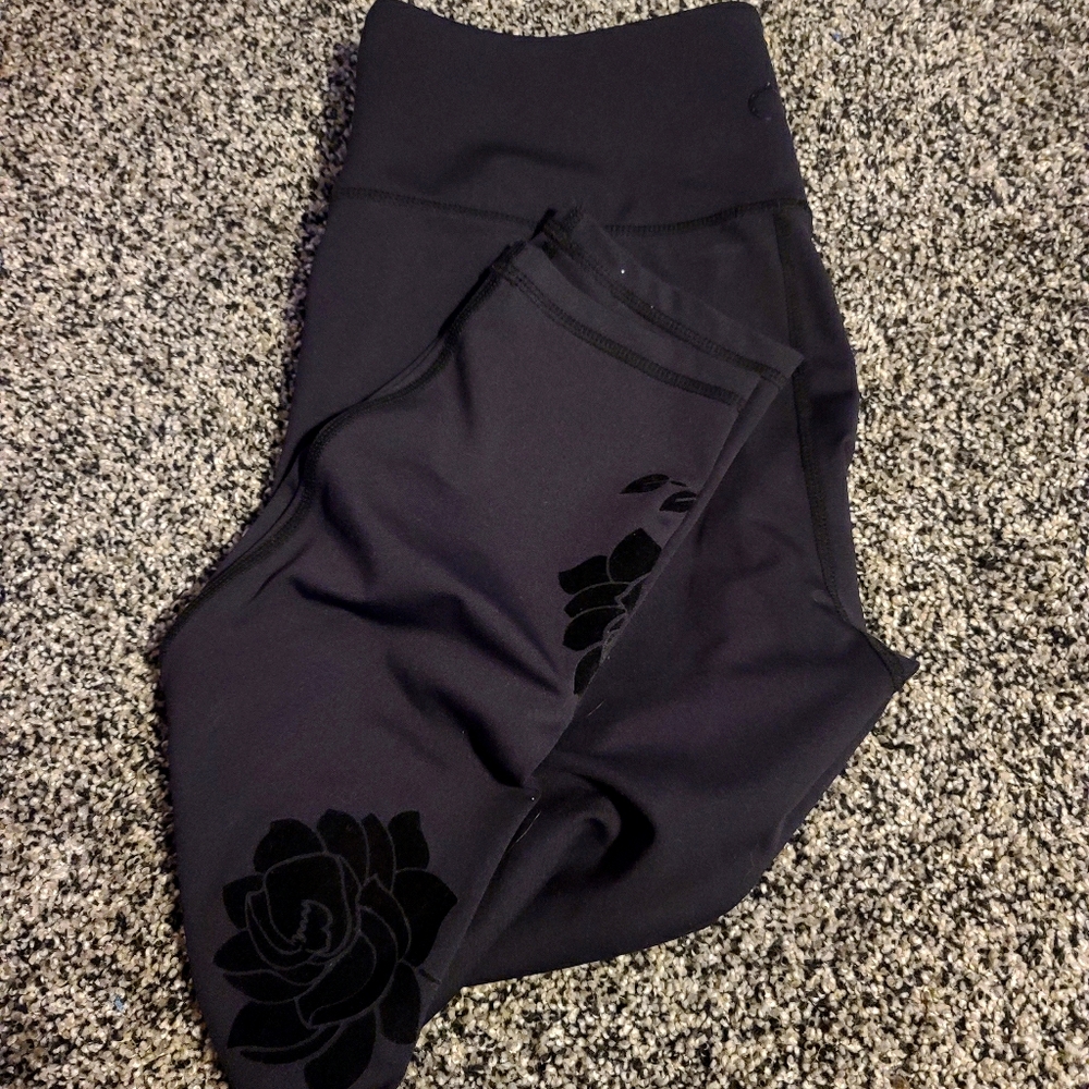 Black floral velvet